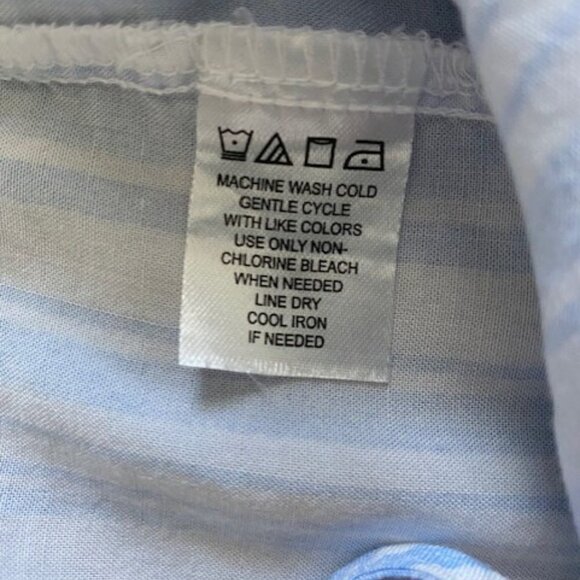 CUTE Light Blue White Striped Babydoll Nightie Slip Dress S/M - Picture 12 of 16